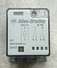 Allen Bradley Relay 2 Pole 120VAC Coil 10AMP Contacts 700-HA321-4 with Socket