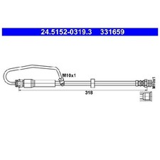 Bremsschlauch 24058650 vorne links für Audi A4 8WH B9 8W2 8W5 A5 F53 F57 F5A