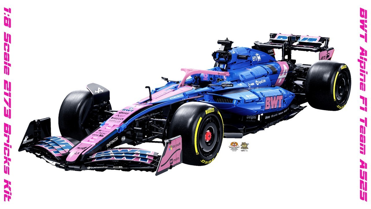 Brick Construction 1:8 scale BWT Alpine A525 F1 kit 2173pcs by CaDA