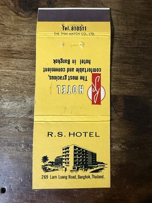 G555 R.S. Hotel Bangkok Thailand Vintage Matchbook Cover