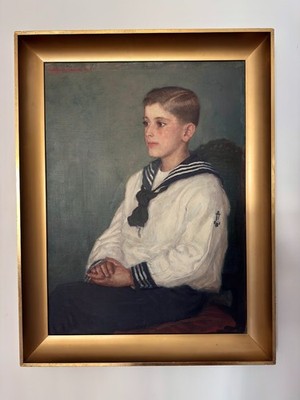  Antikes Jugendstil Portrait Knabe/ Matrosenanzug Hans Alexander Brunner 1931 