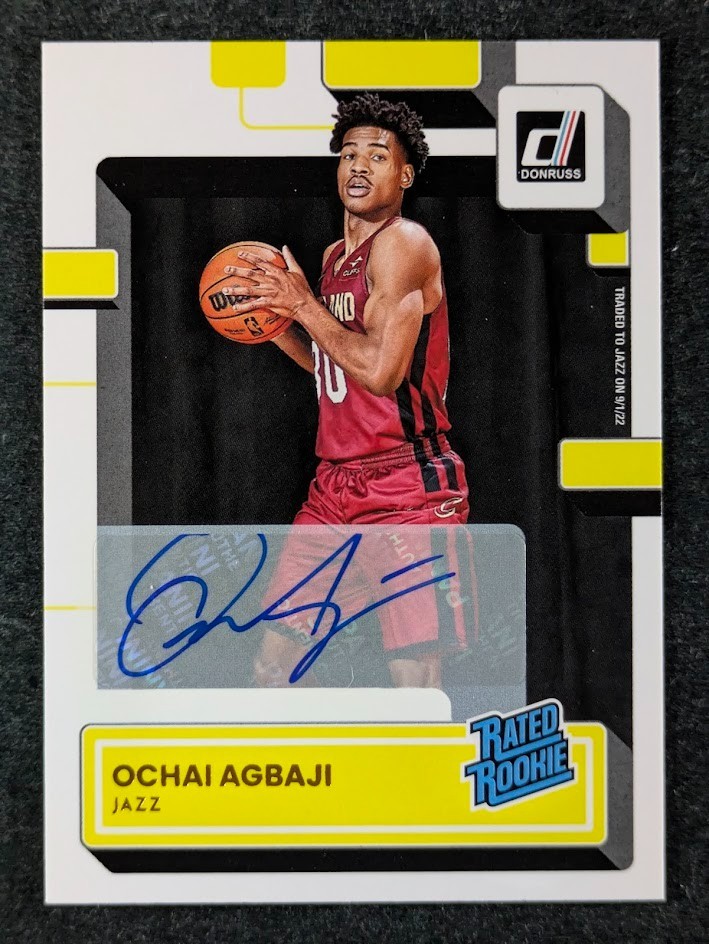 2022-23 Panini Donruss OCHAI AGBAJI Rated Rookie RC Auto Signatures #214