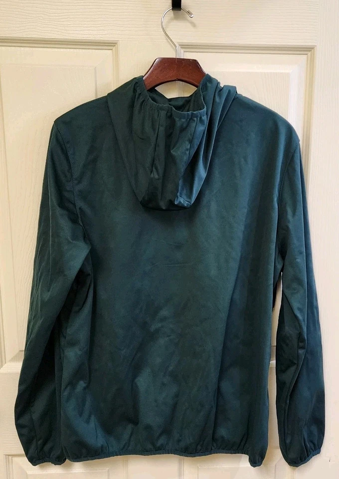 Chaqueta cortavientos New Balance para mujer XL suéter con capucha verde ligero Foto 2 de 4