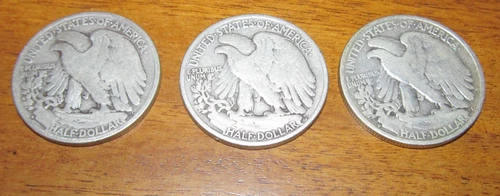 1934-D S SILVER 3 WALKING LIBERTY HALF DOLLAR, SMALL MINTMARK, FINE DETAILS 90%