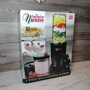 NuWave Twister 7-Piece Multi Purpose Blender Set Chop Grind Grate Mix Blend