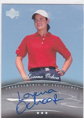 2004 Upper Deck Golf LORENA OCHOA On Card Auto Endorsements Of Excellence
