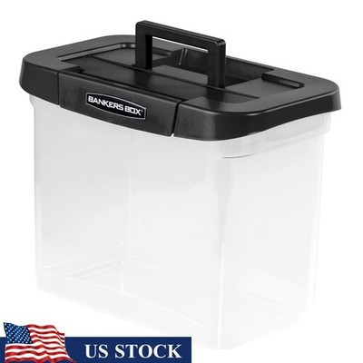 Plastic File Organizer Box Stackable Durable Portable Storage Container New