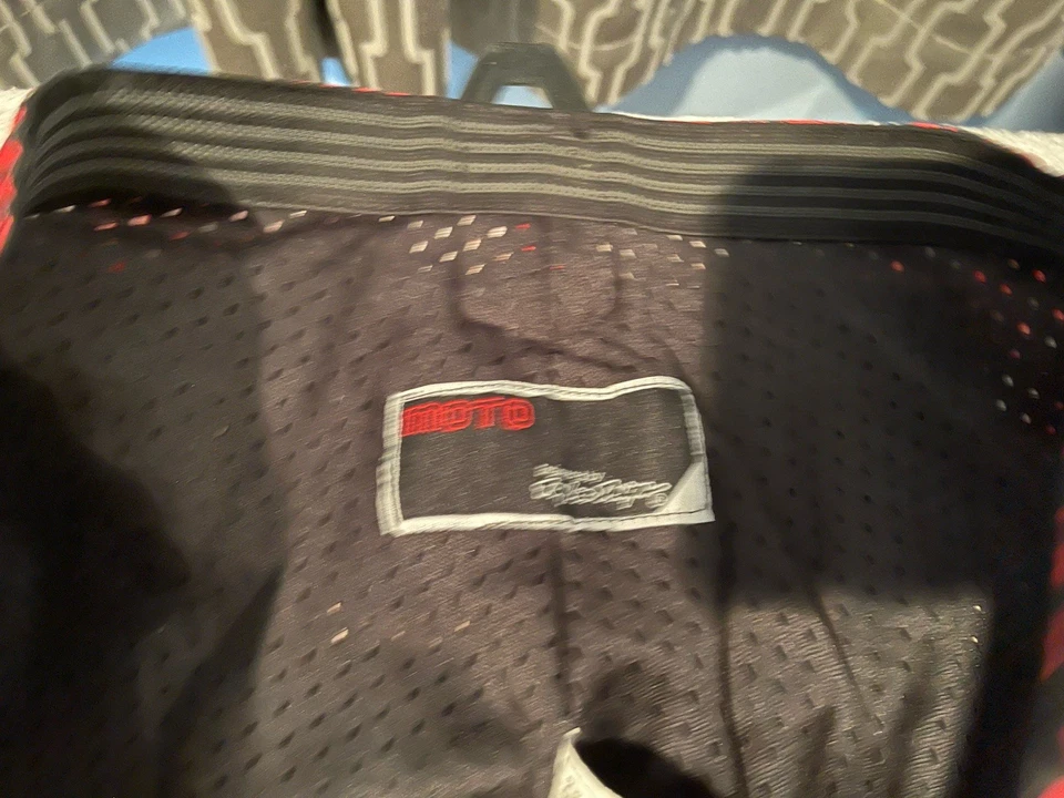 Troy Lee Designs Moto Shorts 34 Red Black Graphic MX Motocross Racing Gear Fox - Image 4 of 4