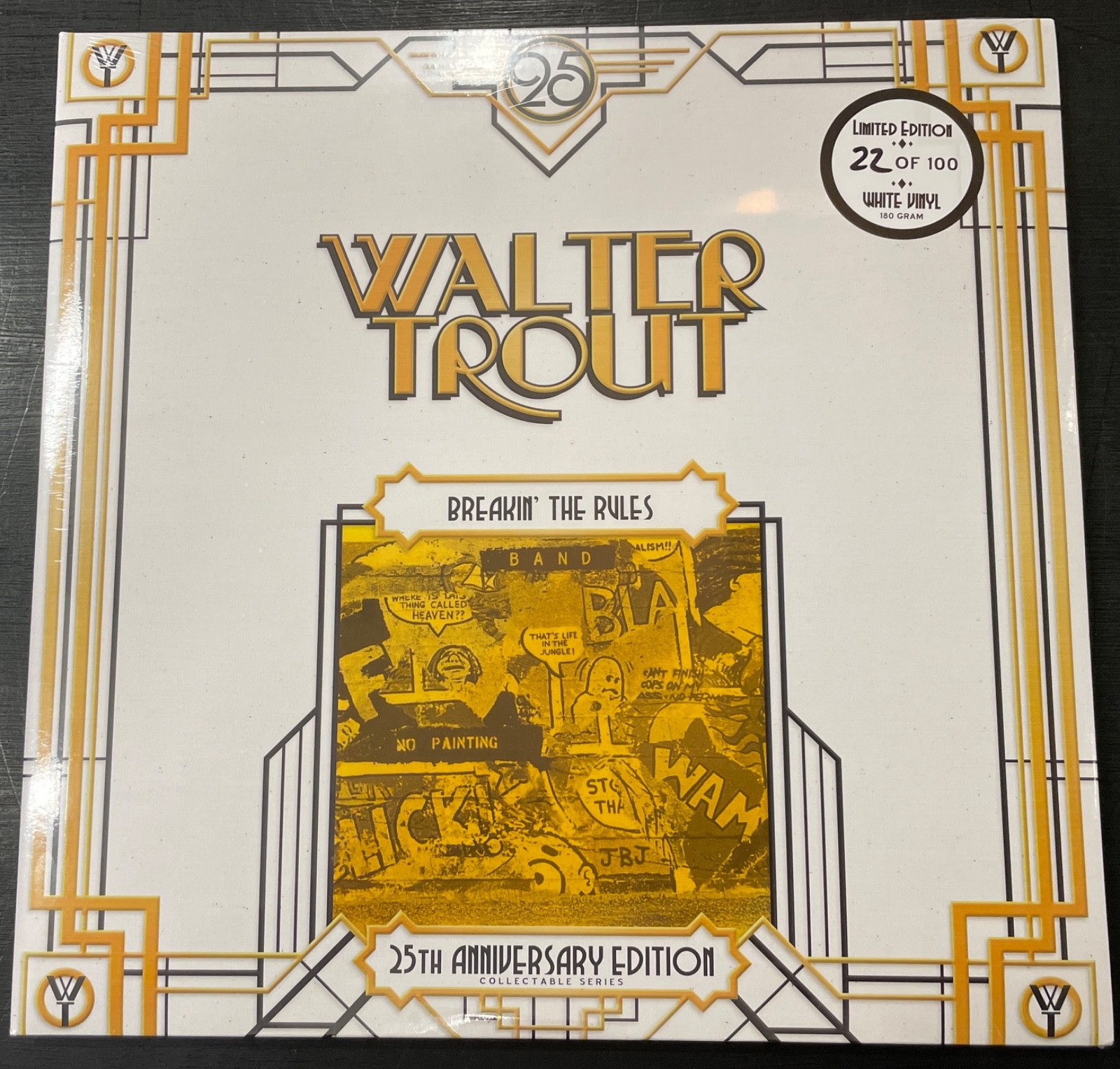 WALTER TROUT - Breakin' the rules - 25th Anniv. 100 ONLY WHITE 2XLP *SEALED*