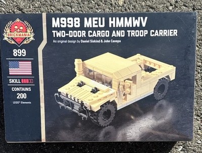 Brickmania M998 MEU HMMWV Two-Door Cargo/Troop Carrier Set 899, 200 pcs, BKM899
