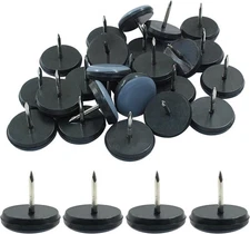 7/8" Nail on Furniture Sliders (24 Pack) - Heavy Duty PTFE Chair Leg Slider G