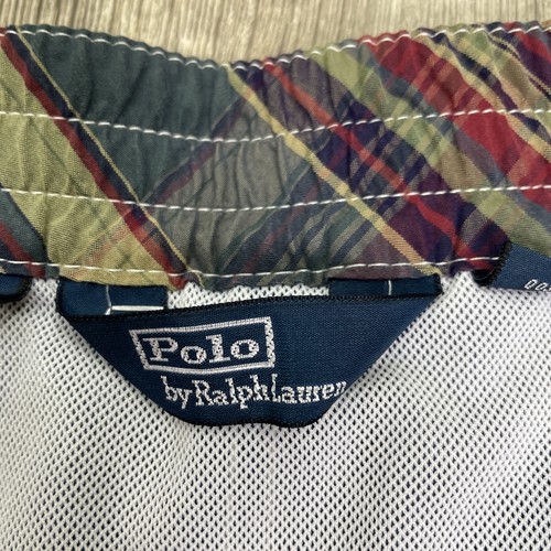 Polo Ralph Lauren vintage uomo pantaloncini da tavola XXL costume da bagno foderato blu navy - Foto 6 di 12