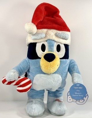 NEW 2024 Bluey Animated Plush w/ Santa Hat  Plays - ''Bluey's Theme Song''