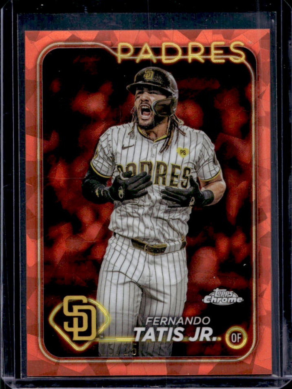 2024 Topps Chrome Sapphire Fernando Tatis Jr. Variations Orange Refractor #15/25