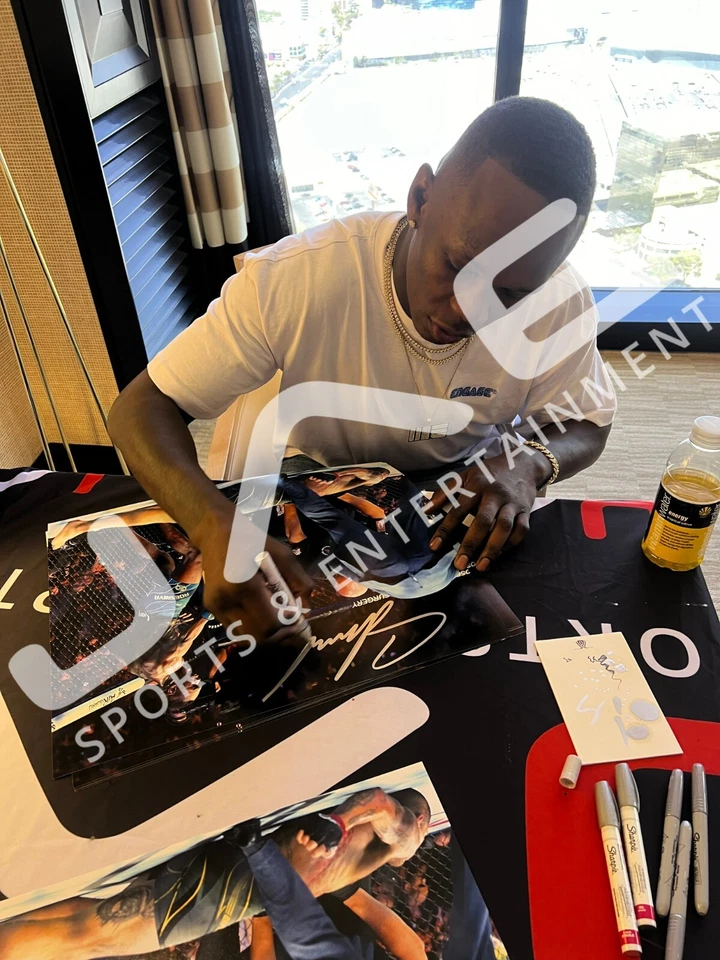 Israel Adesanya autographed 16x20 photo UFC JSA COA Style Bender - Image 2 of 2