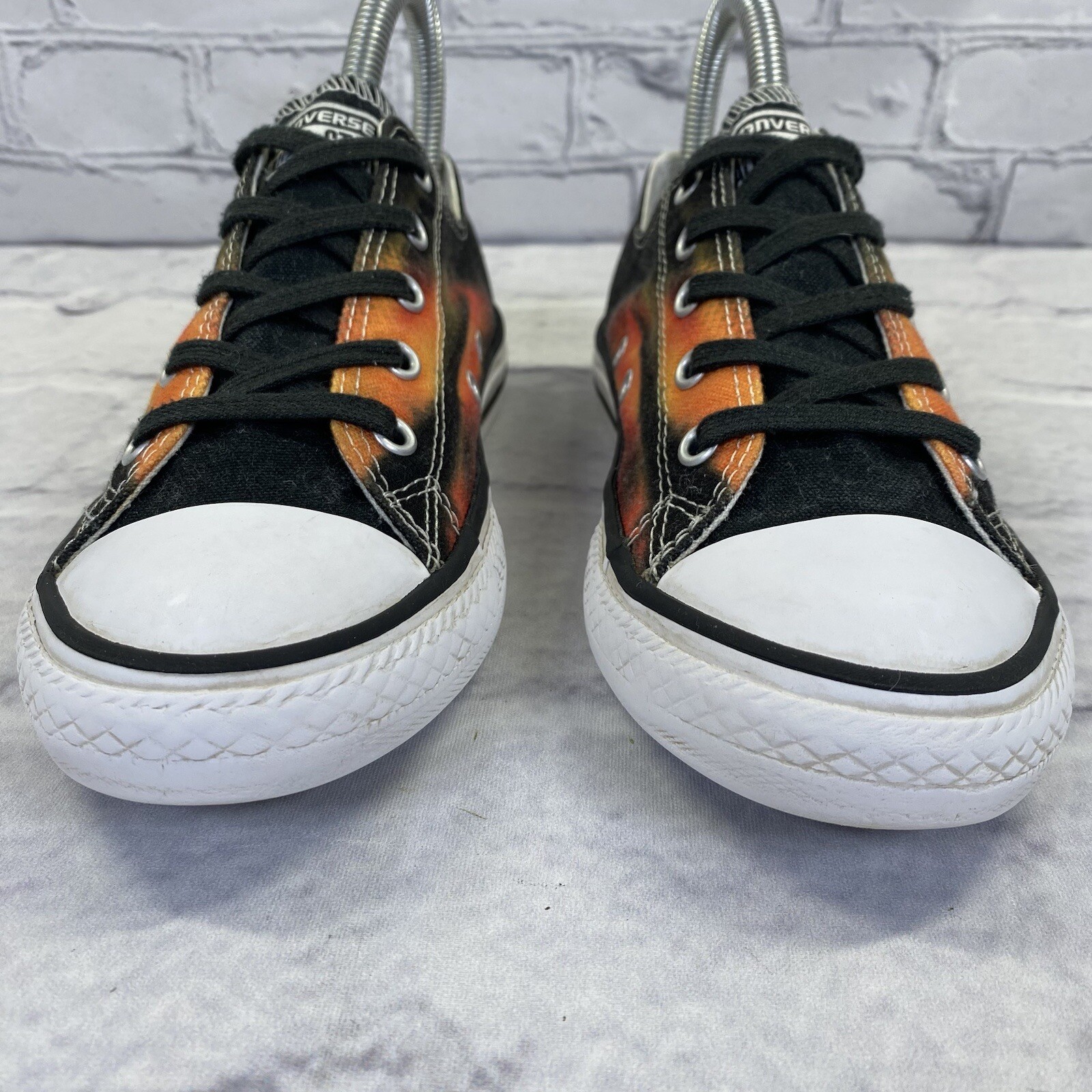 SAOLA Converse All Star Low nere arancioni Solar Flare Eclipse Junior taglia 3 W 5 651707F