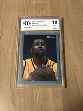 2009-10 Bowman 48 Blue #104 James Harden Rookie Card BGS BCCG 10 Mint 🔥 🏀 🔥