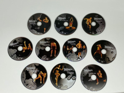 Shaun T Insanity Workout Exercise Fitness DVD Lot 10 DVD Set