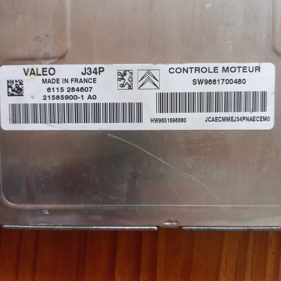 CALCULATEUR C2 ,C3 1.4i -DÉCODÉ-VALEO J34P 21585900-1A0 / 9661700480/ 9651696680 - Image 2 of 2