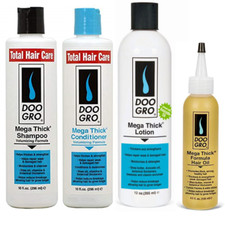 DOO GRO Mega Thick Shampoo, Conditioner, Lotion, Oil Set For Stronger Hair