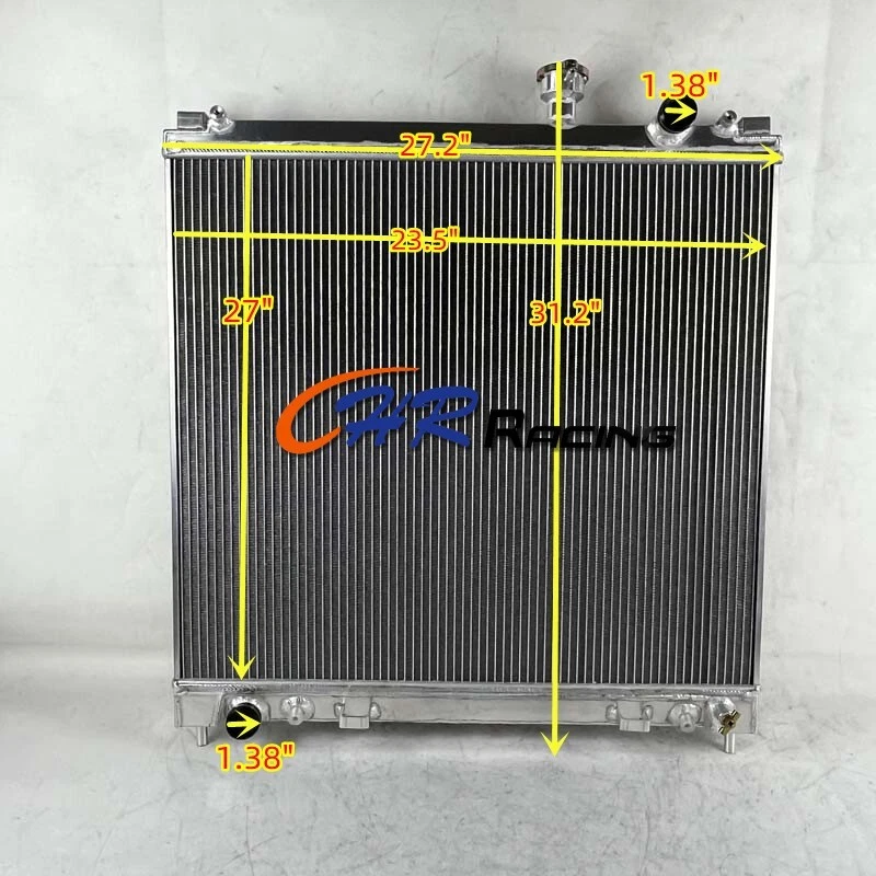 Radiador de aluminio 4 filas para motor Nissan Titan 2004-2010 5,6 L V8 05 06 07 08 09 Foto 2 de 4