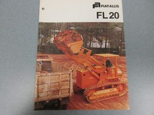 Fiat Allis FL20 depliant caricatore cingolato 20 pagine buone condizioni 