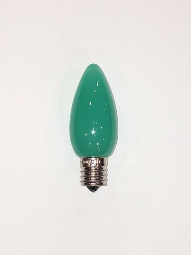 25 Green C9 LED Opaque Christmas Light Bulbs LED Bulb Dimmable - 第 1/1 張圖片