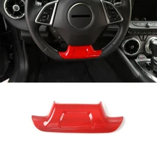 Red Interior Steering wheel cover trim For Chevrolet Camaro 2017-2024 Parts 1pcs