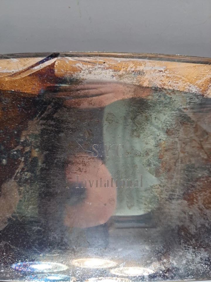 Plato de plata Sarasota Yacht Club S.Y.C. Premio INVITATIONAL Vintage Foto 2 de 4