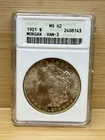 1921-P 1921 Morgan Silver Dollar VAM-3 ANACS Graded MS62 - 704B