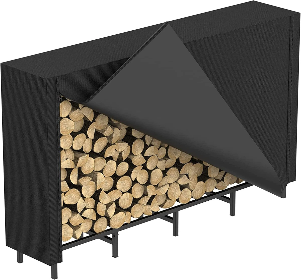 Wood log rack covers clearance