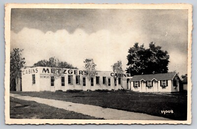 #ad Metzger#x27;s A 1 Cabins Aurora Illinois Roadside c1940 Postcard $4.46