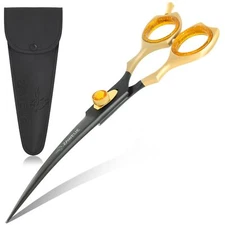 Dog Grooming Scissor- 7.5” Pet Shears Japanese Stainless Steel Ergonomic Pet ...