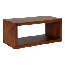 Kate and Laurel Holt Modern Floating Wall Shelf, 18 x 8, Walnut Brown, Chic R...