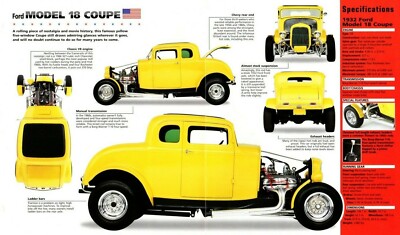 1932 FORD MODEL 18 Coupe HOT ROD SPEC SHEET / Brochure | eBay