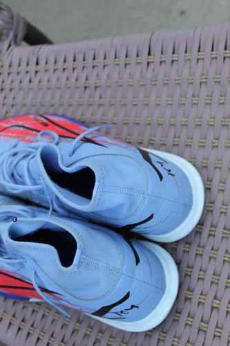 SCARPE DA CALCIO NIKE DB 2862-506 MERCULIAR KM INDOR VIOLA/ROSSO TAGLIA 11 IN PERFETTE CONDIZIONI - Foto 7 di 7