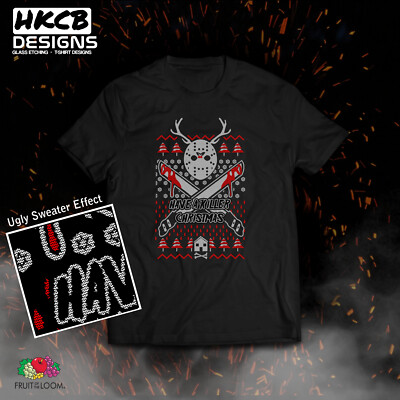 Killer Christmas T-Shirt, Xmas, lustiges T-Shirt, hässlicher Pullover, Halloween, Freitag 13.