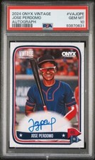2024 Onyx Vintage AUTO Blue JOSE PERDOMO Atlanta Braves Pre-RC PSA 10 GEM MINT