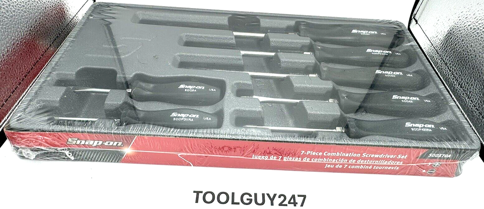 SNAP ON TOOL USA SDDX70A 7pc BLACK HARD HANDLE Grip Combination ...
