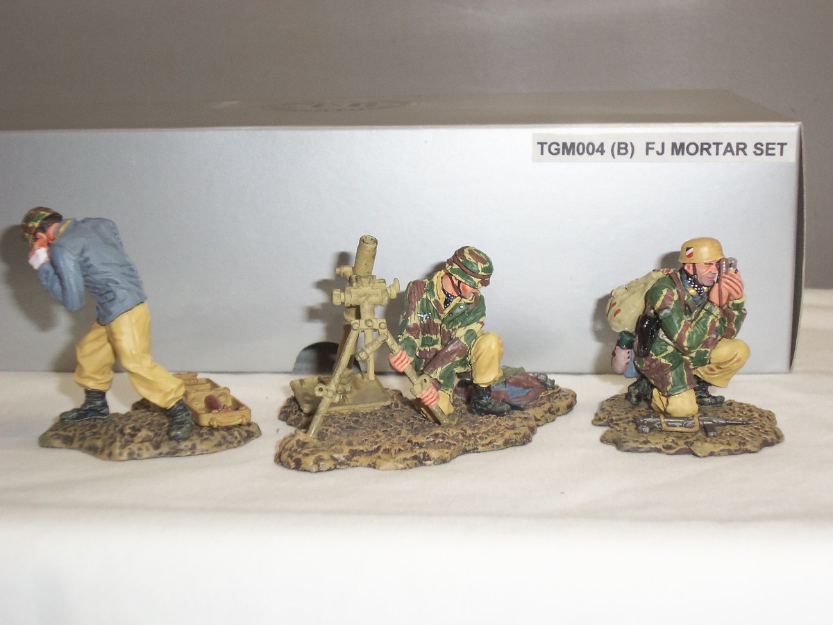 RARE* THOMAS GUNN TGM004 [A] Normandy German Mortar & 3 Man Crew W/Original Box
