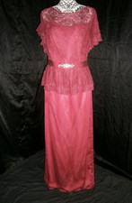 Jade by Jasmine 12 Dress Mother of Bride Pink Peony Evening Gown Formal Wedding