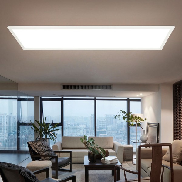 Led Decken Leuchte Arbeits Zimmer Aufbau-Einbau-Panel Lampe Alu Strahler Weiß-image