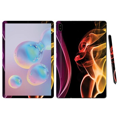 MightySkins Skin for Samsung Galaxy Tab S6 10.5'' - Bright Smoke | Protective,...