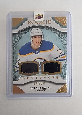 2020-21 UD Artifacts Material Gold /399 Dylan Cozens #IV Rookie RC