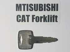 (1) Mitsubishi / CAT Forklift Ignition Key 91A07-01910 or A5160