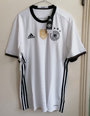 BRANDNEU: DEUTSCHLAND HEIM FUSSBALL TRIKOT 2015 WM PATCH ADIDAS - HERREN GR. L