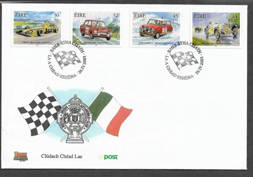 CARS MOTORSPORT FIRST DAY COVER RACING CARS IRELAND 2001