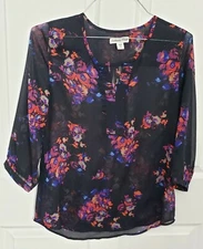 SHIRT DESIGNER COLDWATER CREEK SIZE S FUN FASHION MULTIPLE COLORS 100% POLYESTER