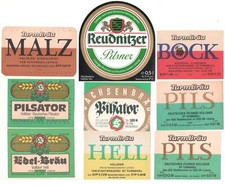 DDR 9 Bieretiketten