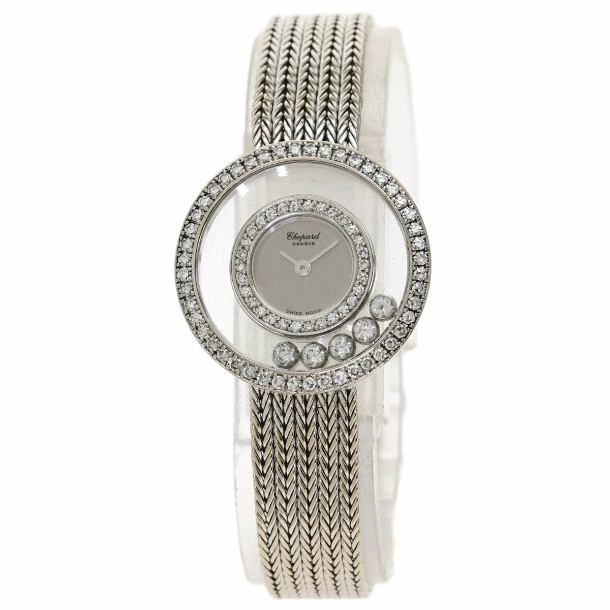 Chopard white hotsell gold diamond watch